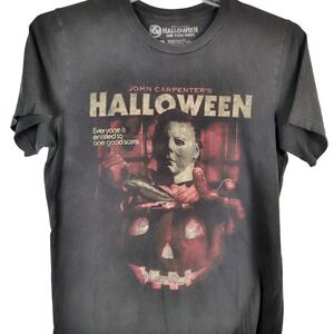 Fright Rags Halloween Michael Myers Graphic T-Shirt Mens Medium Black Horror Tee